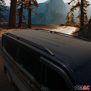 Ford Transit Connect Roof Rails - Omac - Solid (Screw - Divided) Alu - Black - '10-'13 Ford Transit Connect Roof Rails - Omac - Solid (Screw - Divided) Alu - Black - '10-'13